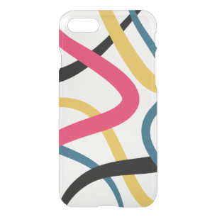Colorful, chaotic, bold vibrant modern graphic art iPhone SE/8/7 case