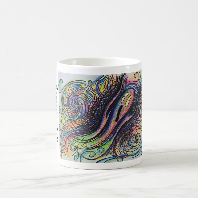 Colorful Character #anxiety Hand Drawn Coffee Mug (Center)
