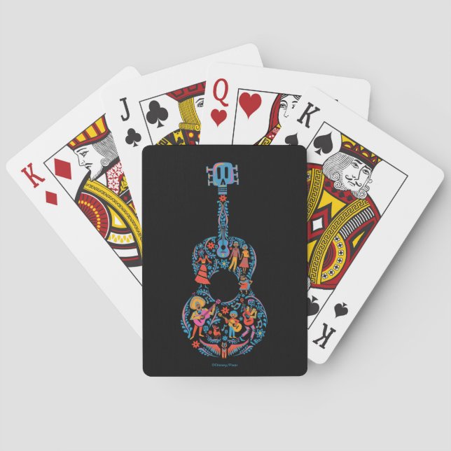 Colorful Character Guitar Playing Cards (Back)