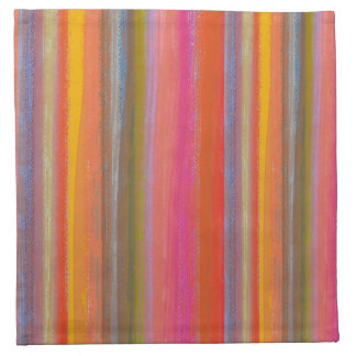 Colorful Charcoal Boho Stripes Cloth Napkin