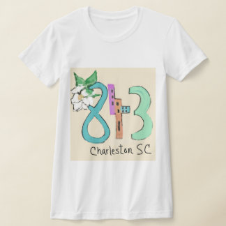Colorful Charleston South Carolina area code T-Shirt