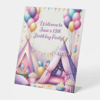 Colorful Charming Teepee Birthday Sleepover Party