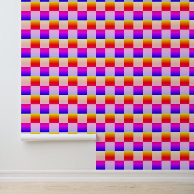 Colorful Check Pattern Wallpaper (Application)