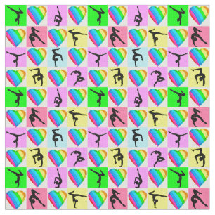 COLORFUL CHECKED GYMNASTICS FABRIC