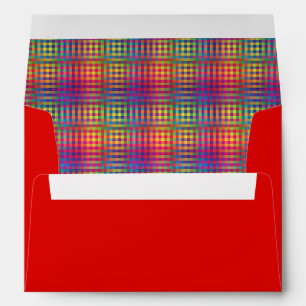 Colorful Checker Abstract Pattern Envelope
