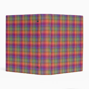 Colorful Checker Abstract Pattern Mini Binder