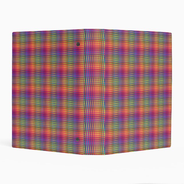 Colorful Checker Abstract Pattern Mini Binder (Background)