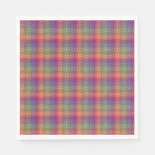 Colorful Checker Abstract Pattern Napkins