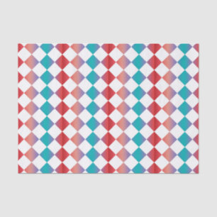 Colorful Checker Diamond Pattern Tissue Paper