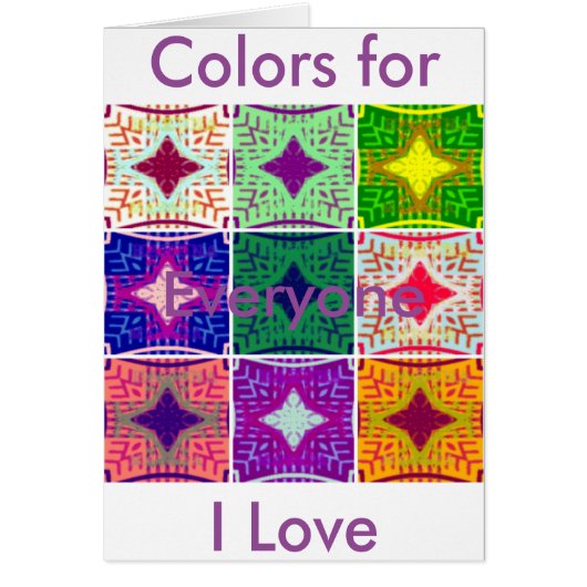 Colorful Checkerboard: A Starry Design (Front)