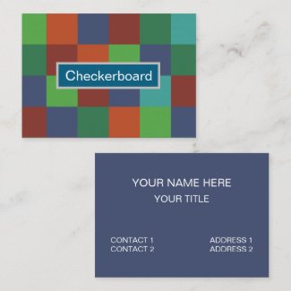 Colorful Checkerboard Business Card