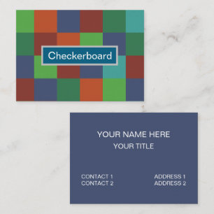 Colorful Checkerboard Business Card