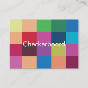 Colorful Checkerboard Business Card