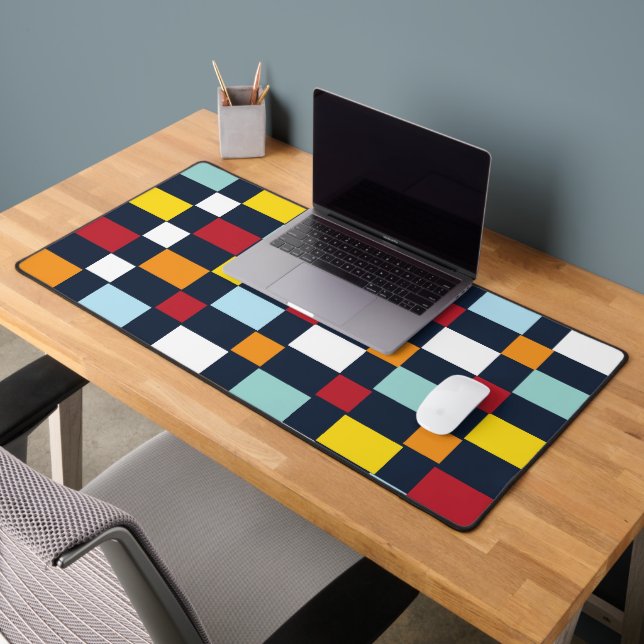 Colorful Checkerboard  Desk Mat (Office 2)