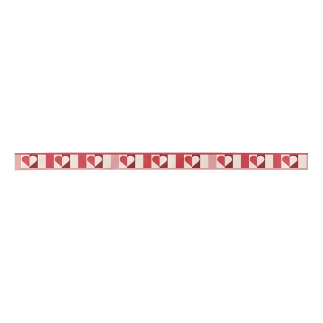 Colorful Checkerboard Heart Ribbon (Front)