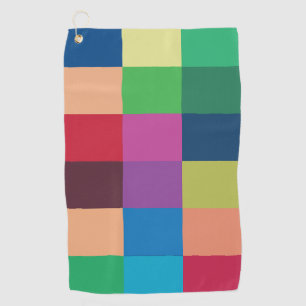 Colorful Checkerboard Pattern Golf Towel