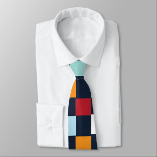 Colorful Checkerboard Pattern Neck Tie
