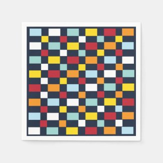 Colorful Checkerboard Pattern Party
