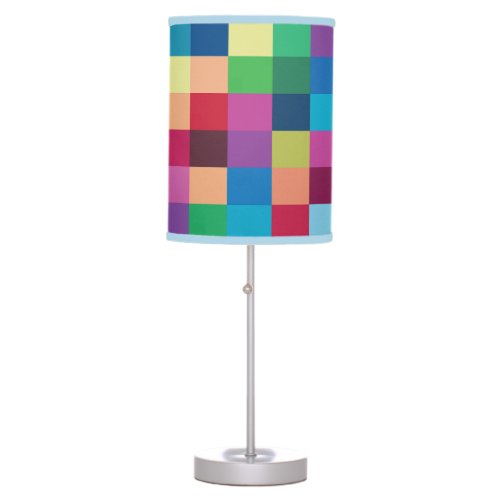 Colorful Checkerboard Pattern Table Lamp
