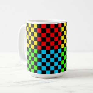 Colorful Checkerboard Retro Style Mug Cup