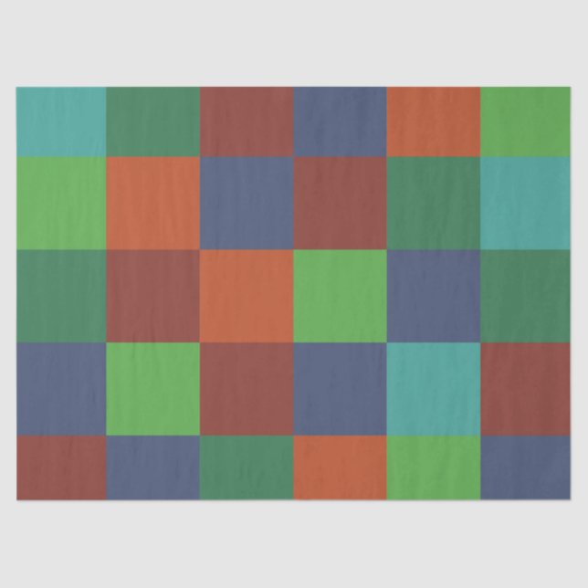 Colorful Checkerboard Tissue Paper (Front)