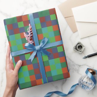 Colorful Checkerboard Wrapping Paper