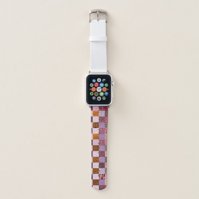 Colorful Checkered Apple Watch Band (Front)