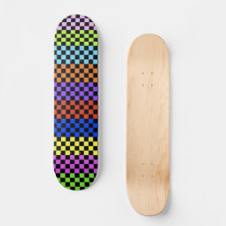 Colorful Checkered Deck | Zazzle