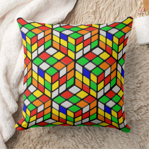 Colorful Checkered Design Throw Pillow