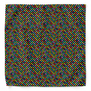 colorful checkered pattern bandana