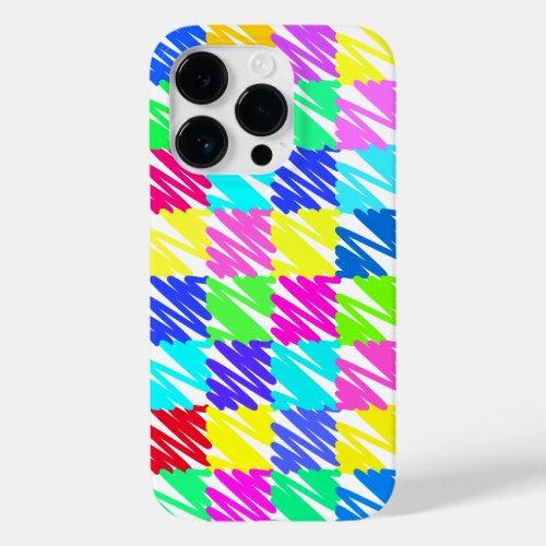 Colorful Checkered Pattern Design Case_Mate iPhone 14 Pro Case