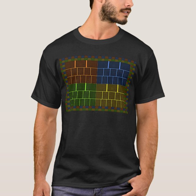 Colorful Checkered pattern vector Wall canvas T-Shirt (Front)