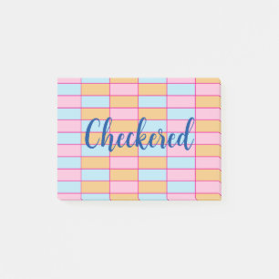 Colorful Checkered Post-it Notes