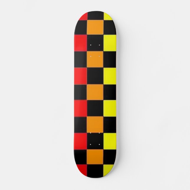 Colorful Checkered Skateboard #1 Deck (Front)