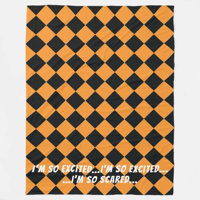 Colorful Checkers - All Hallows' Eve Fleece Blanket (Front)