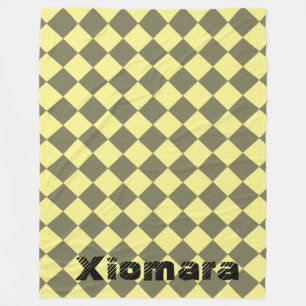 Colorful Checkers - Banana Nut Fleece Blanket