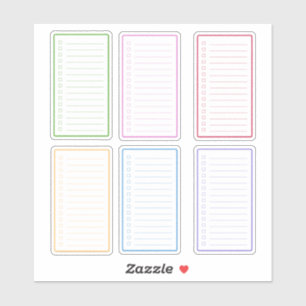 Colorful Checklist Planner Sticker