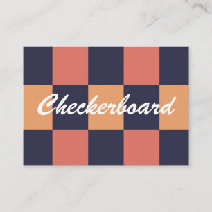 Colorful Checks Checkerboard Pattern Business Card