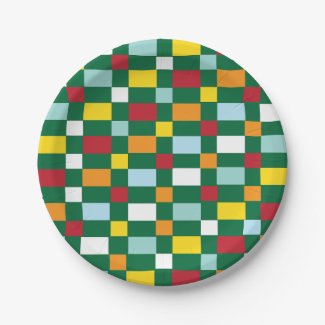 Colorful Checks Checkerboard Pattern