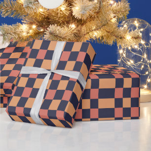 Colorful Checks Checkerboard Pattern Wrapping Paper