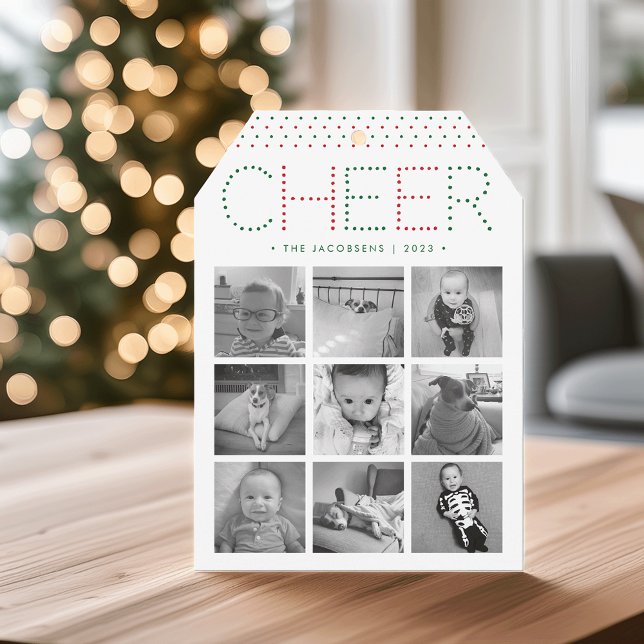 Colorful Cheer | Holiday Photo Collage Card (Creator Uploaded)