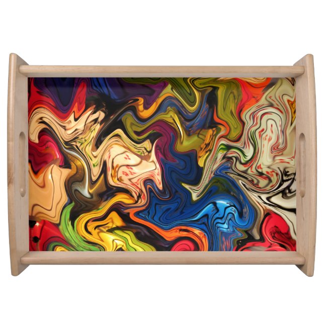 colorful, cheerful, colorful + pattern,  serving tray (Front)
