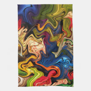 colorful, cheerful, colorful + pattern, textile kitchen towel
