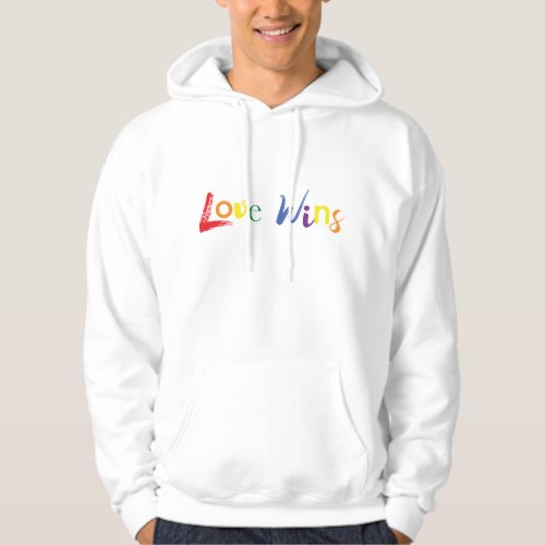 Colorful cheerful creative design of Love Wins Hoodie