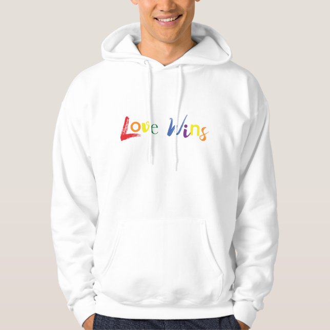 Colorful, cheerful, creative design of Love Wins Hoodie (Front)