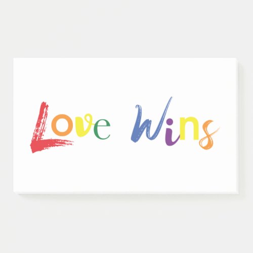 Colorful cheerful creative design of Love Wins Post_it Notes