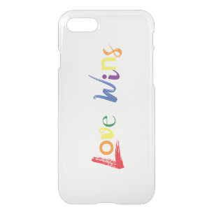 Colorful, cheerful, creative design of Love Wins iPhone SE/8/7 Case