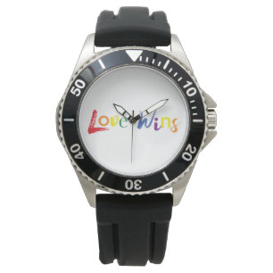 Colorful, cheerful, creative design of Love Wins Watch