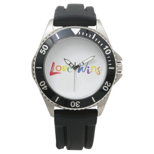 Colorful cheerful creative design of Love Wins Watch