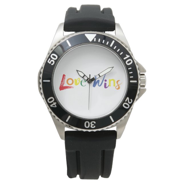 Colorful, cheerful, creative design of Love Wins Watch (Front)
